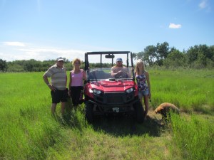 Side by side group by pond